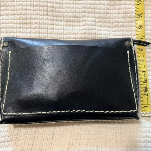 Will Leather Goods Dark Leather Bag with Brass Accent - Picture 2 of 4